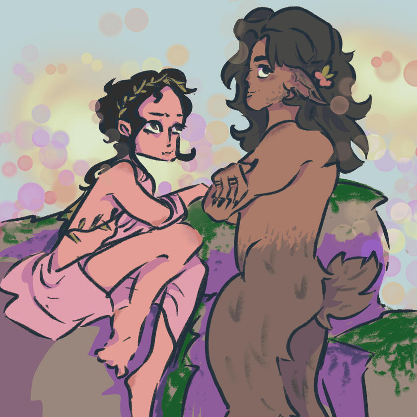 Satyr &amp; Nymph, Original Characters