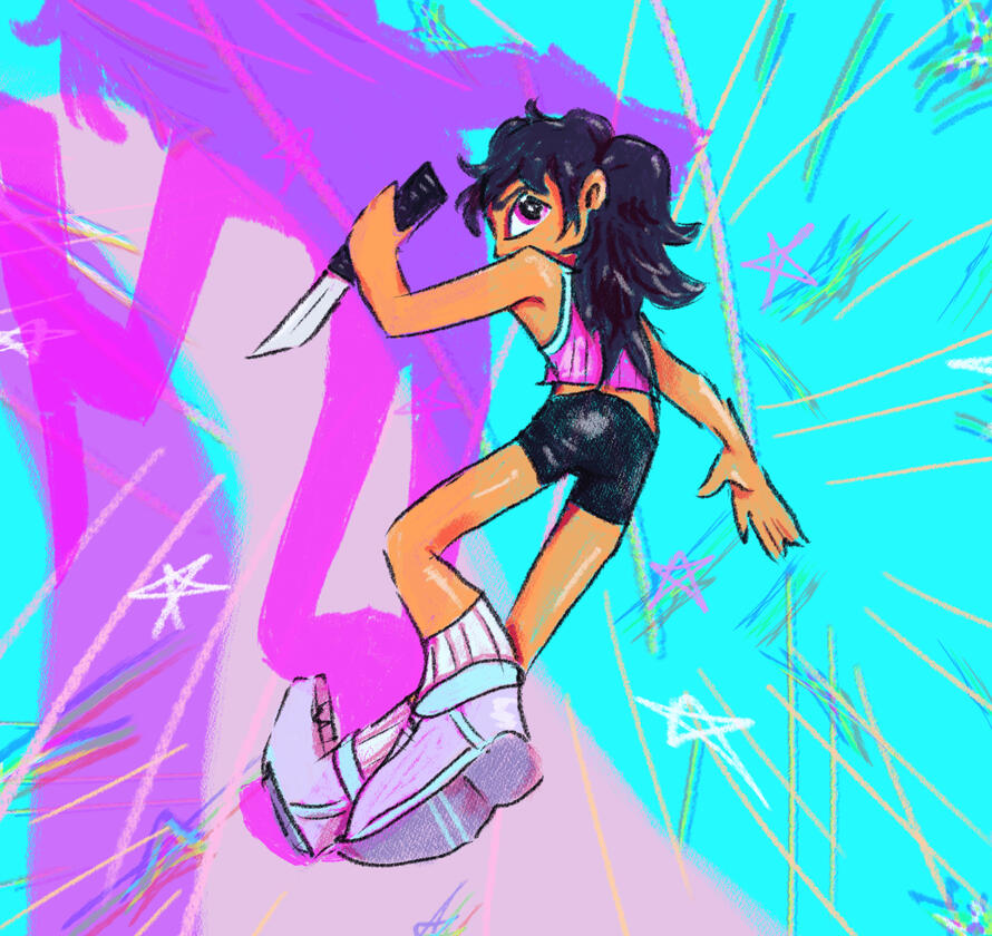 Neon Runner Original Character