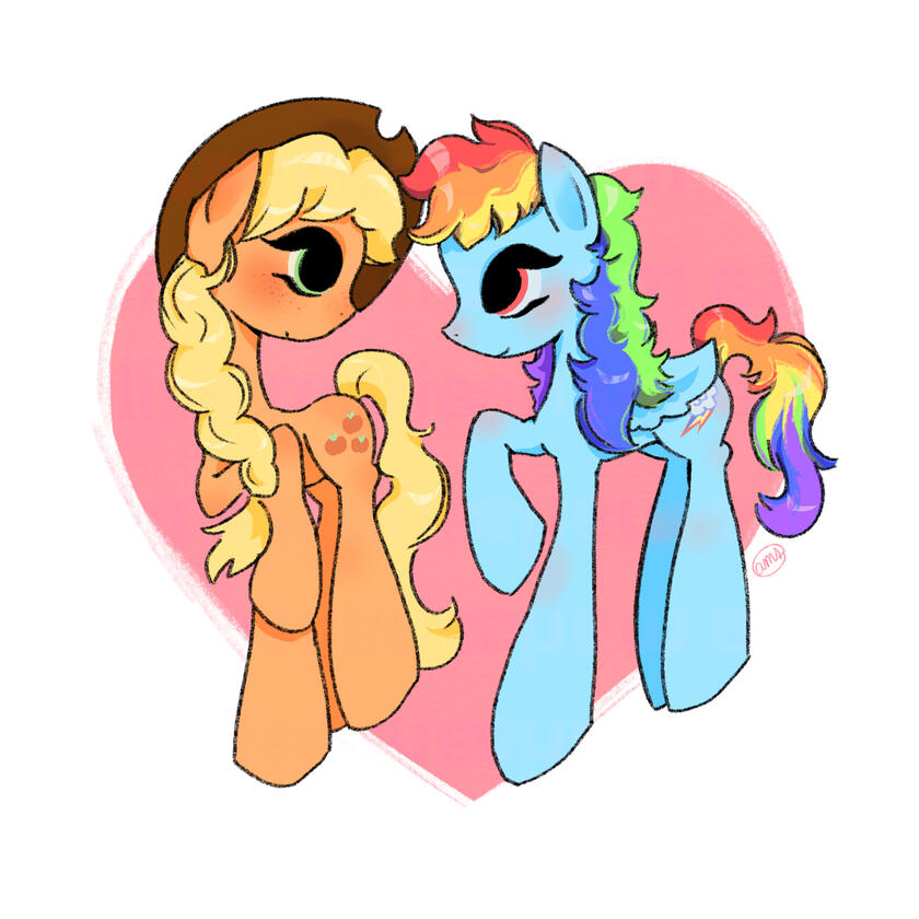 Fan Art of Applejack and Rainbow Dash from My Little Pony Friendship is Magic